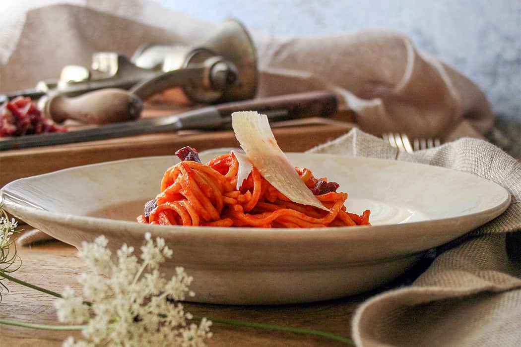 Pasta con ragù di Gambetto