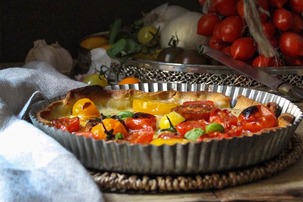 crostata di pomodori