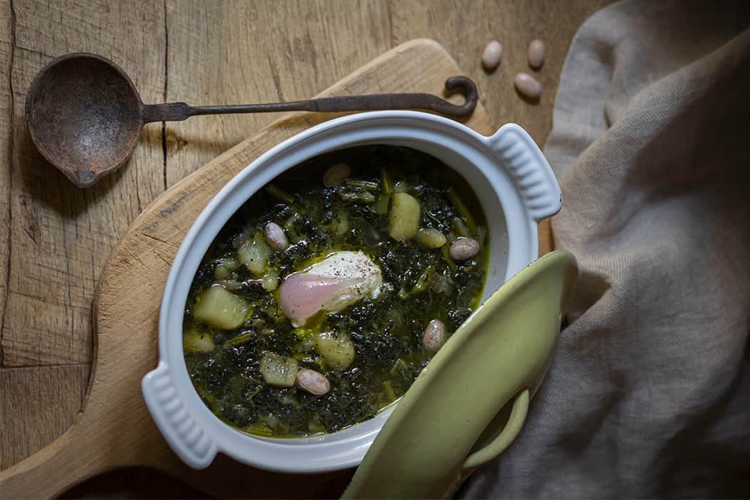 zuppa di cavolo nero con patate