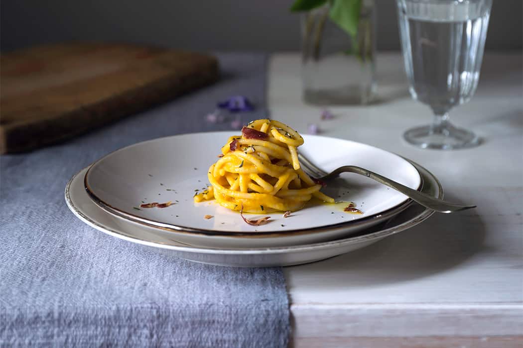 ricette spaghetti con carote e coppa di Parma
