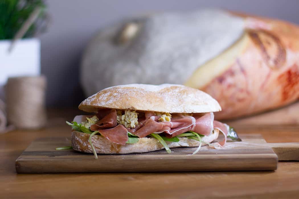 ricetta panino con prosciutto di Carpegna