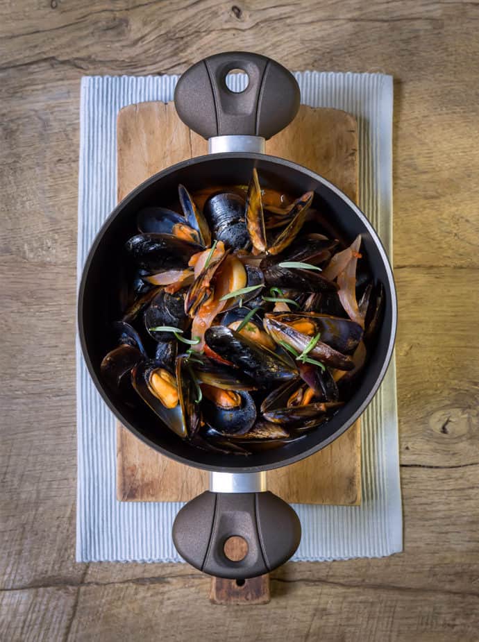 Zuppa di cozze piccante - Saporita, facile e veloce!