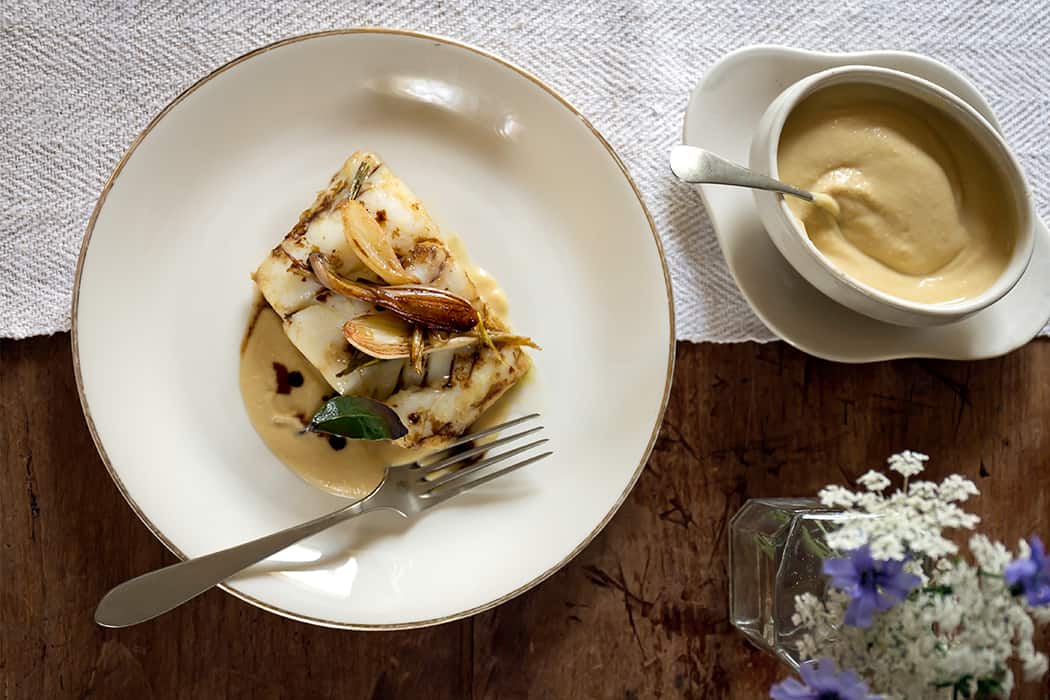 ricetta crema di ceci con baccalà