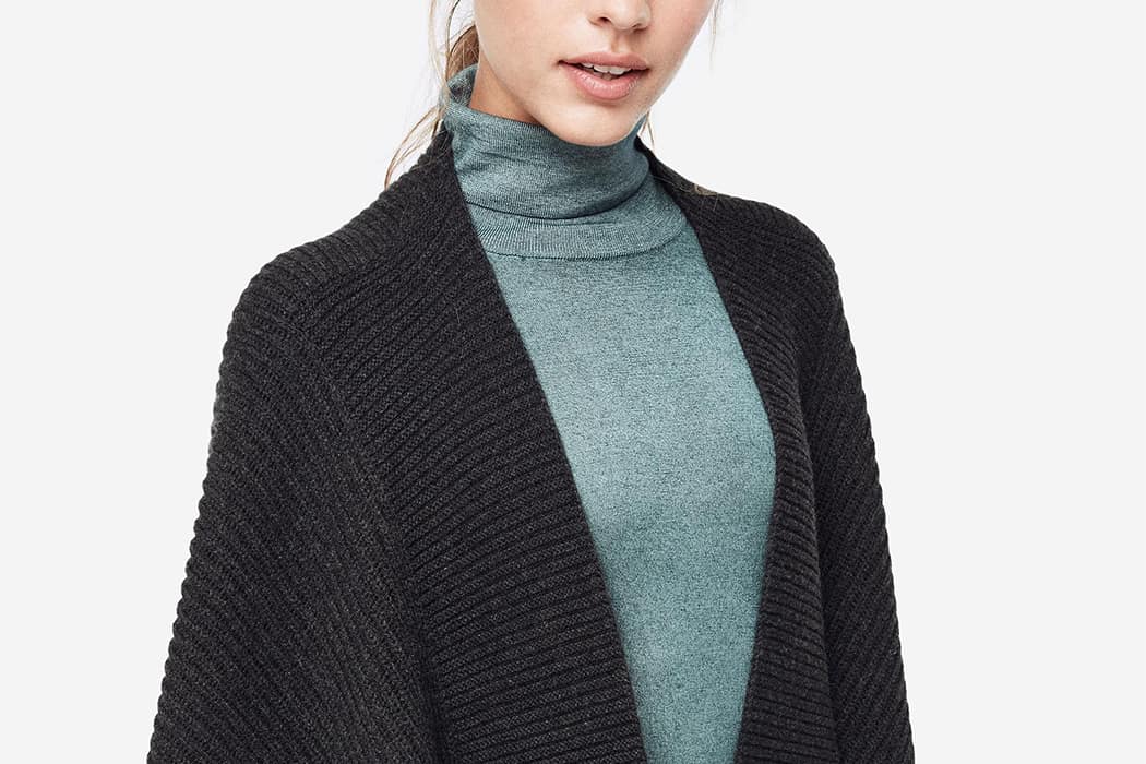poncho in cashmere