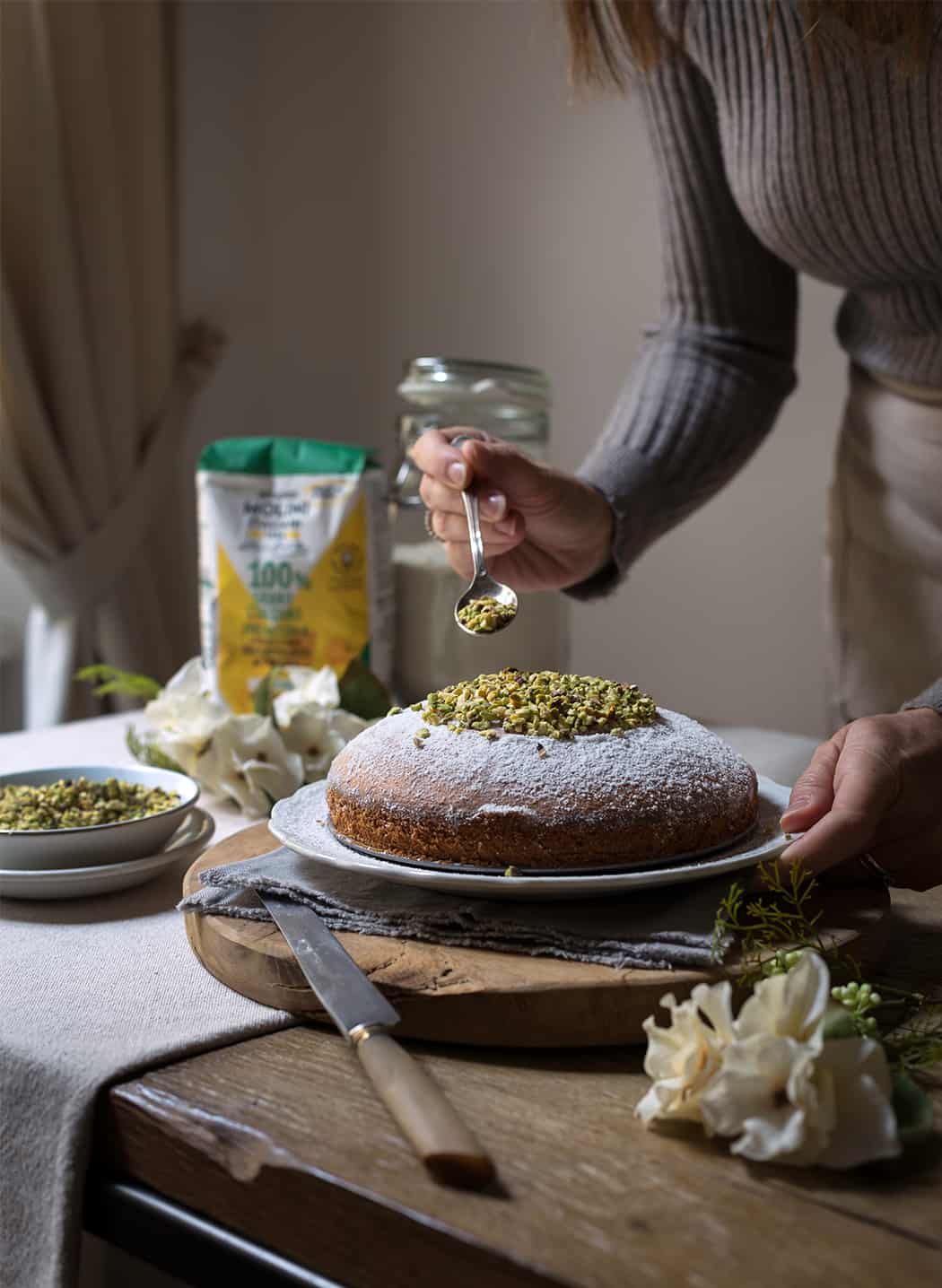 ricetta torta soffice con granella al pistacchio
