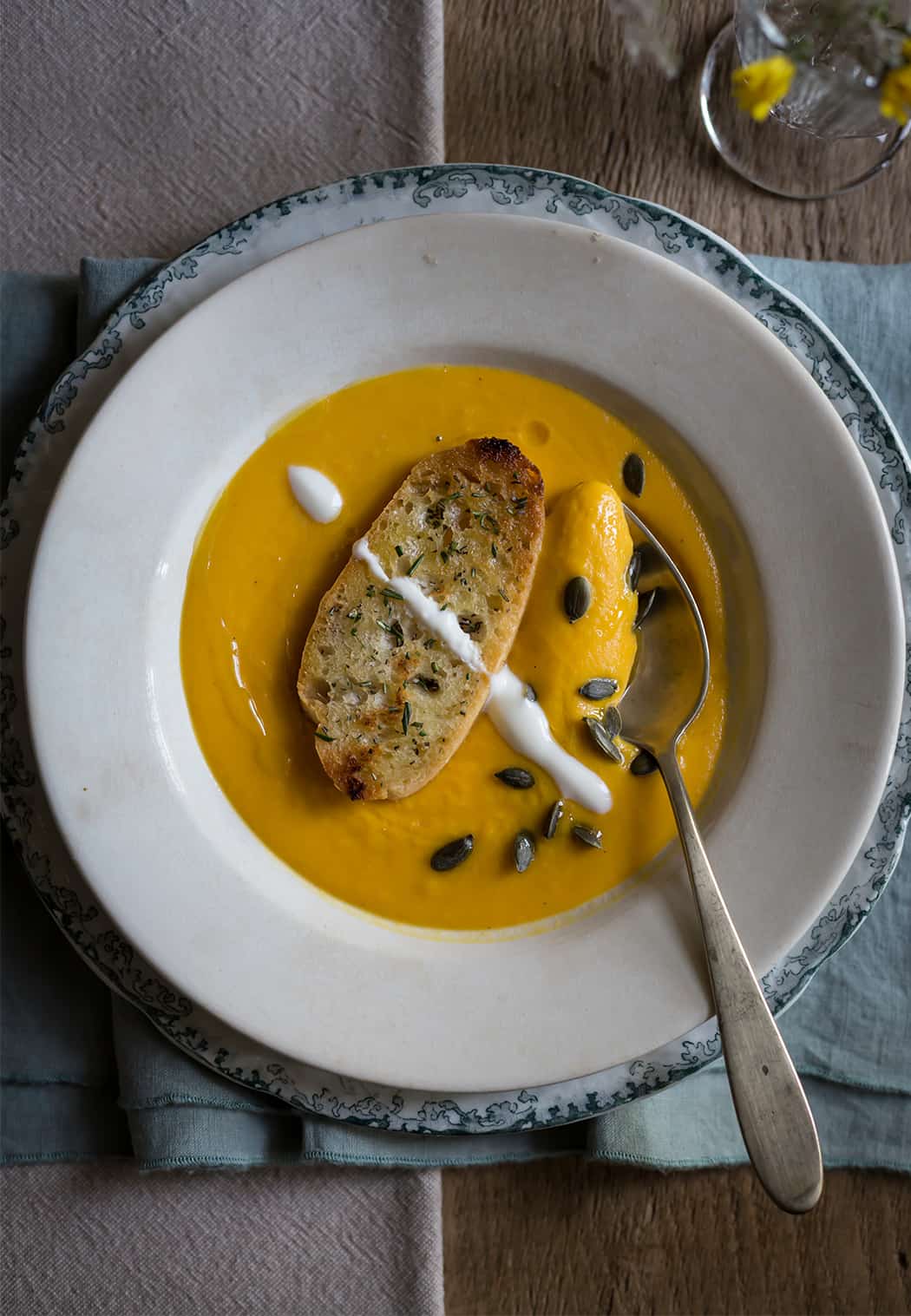 ricetta zuppa di zucca con yogurt