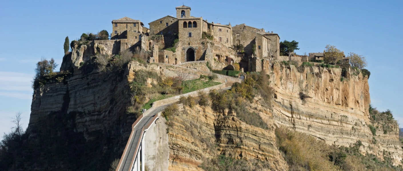 come arrivare in auto a Civita di Bagnoreggio uno dei borghi più belli d'Italia